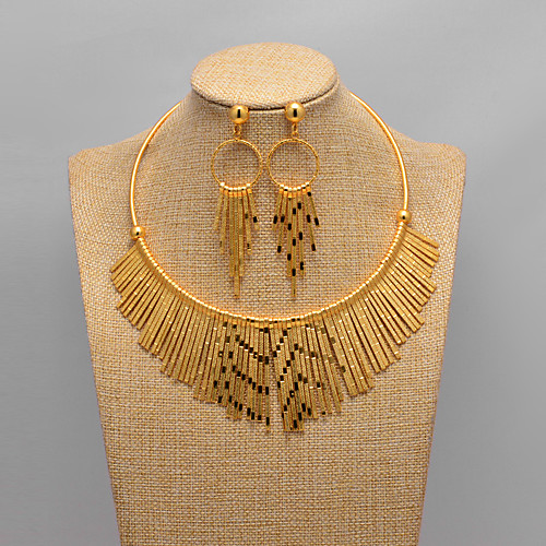 Women's Jewelry Set Classic Tassel Trendy Ethnic Fashion Gold Plated Earrings Jewelry Gold For Christmas Wedding Gift Street Festival 1 set
Women's Jewelry Set Classic Tassel Trendy Ethnic Fashion Gold Plated Earrings Jewelry Gold For Christmas Wedding Gift Street Festival 1 set