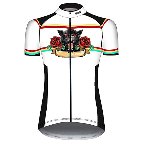 21Grams Women's Short Sleeve Cycling Jersey Black / White Animal Lion Rose Bike Jersey Top Mountain Bike MTB Road Bike Cycling UV Resistant Breathable Quick Dry Sports Clothing Apparel / Stretchy
21Grams Women's Short Sleeve Cycling Jersey Black / White Animal Lion Rose Bike Jersey Top Mountain Bike MTB Road Bike Cycling UV Resistant Breathable Quick Dry Sports Clothing Apparel / Stretchy