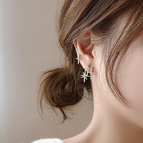 Women's Stud Earrings Hoop Earrings Earrings Classic Star Stylish Luxury Trendy Rock Cool Gold Plated Imitation Diamond Earrings Jewelry Gold For Party Evening Gift Date Vacation Street 1 Pair
Women's Stud Earrings Hoop Earrings Earrings Classic Star Stylish Luxury Trendy Rock Cool Gold Plated Imitation Diamond Earrings Jewelry Gold For Party Evening Gift Date Vacation Street 1 Pair