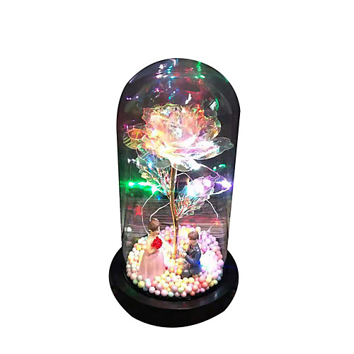 Couple Gold Foil Rose In A Glass LED Rose Lamps Birthday Gift Dome On A Wooden Base For Valentine's Gifts
Couple Gold Foil Rose In A Glass LED Rose Lamps Birthday Gift Dome On A Wooden Base For Valentine's Gifts