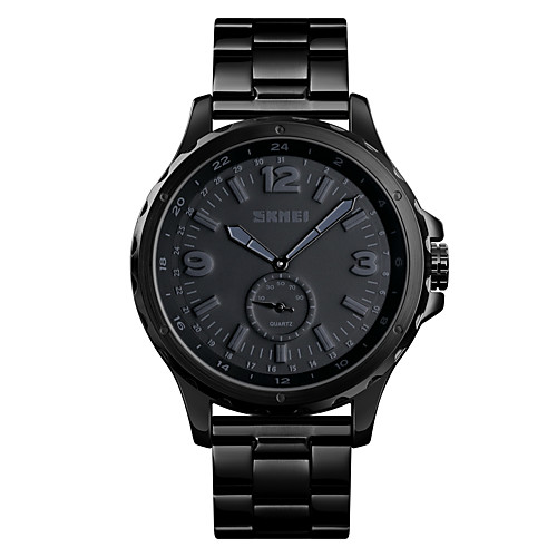 SKMEI Men's Steel Band Watches Quartz Modern Style Stylish Stainless Steel Black 30 m Water Resistant / Waterproof New Design Casual Watch Analog Casual Minimalist - Black One Year Battery Life
SKMEI Men's Steel Band Watches Quartz Modern Style Stylish Stainless Steel Black 30 m Water Resistant / Waterproof New Design Casual Watch Analog Casual Minimalist - Black One Year Battery Life