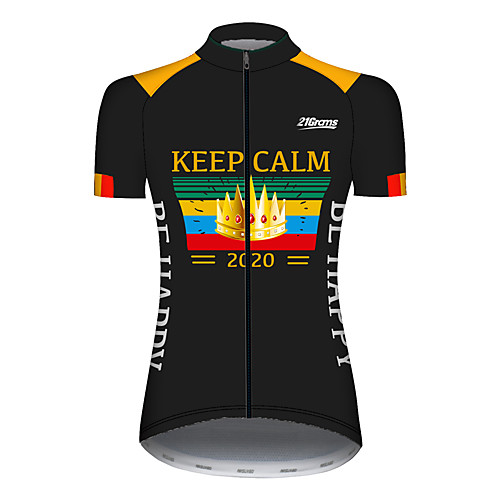 21Grams Women's Short Sleeve Cycling Jersey Black / Yellow Crown Bike Jersey Top Mountain Bike MTB Road Bike Cycling UV Resistant Breathable Quick Dry Sports Clothing Apparel / Stretchy / Race Fit
21Grams Women's Short Sleeve Cycling Jersey Black / Yellow Crown Bike Jersey Top Mountain Bike MTB Road Bike Cycling UV Resistant Breathable Quick Dry Sports Clothing Apparel / Stretchy / Race Fit
