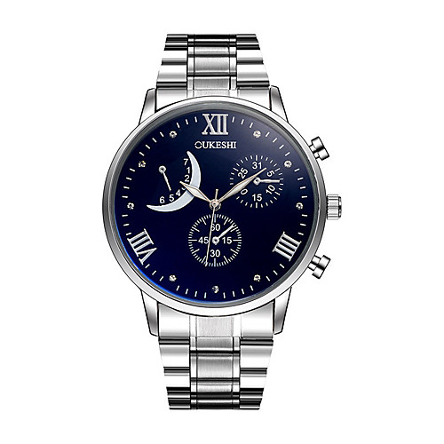 Men's Steel Band Watches Quartz Stainless Steel Silver 30 m Water Resistant / Waterproof Day Date Analog Casual Fashion - Black / Silver WhiteSilver SilverBlue One Year Battery Life
Men's Steel Band Watches Quartz Stainless Steel Silver 30 m Water Resistant / Waterproof Day Date Analog Casual Fashion - Black / Silver WhiteSilver SilverBlue One Year Battery Life