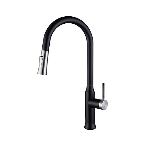 Kitchen faucet - Smart Touch Kitchen Sink Faucet Single Handle One Hole Stainless Steel / Painted Finishes Black Pull-out / Pull-down Centerset Contemporary Kitchen Taps
Kitchen faucet - Smart Touch Kitchen Sink Faucet Single Handle One Hole Stainless Steel / Painted Finishes Black Pull-out / Pull-down Centerset Contemporary Kitchen Taps