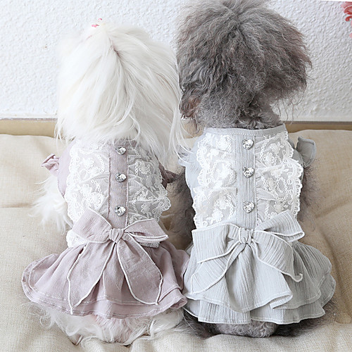Dog Costume Dress Dog Clothes Breathable Pink Green Gray Costume Beagle Bichon Frise Chihuahua Cotton Bowknot Lace Casual / Sporty Cute XS S M L XL
Dog Costume Dress Dog Clothes Breathable Pink Green Gray Costume Beagle Bichon Frise Chihuahua Cotton Bowknot Lace Casual / Sporty Cute XS S M L XL