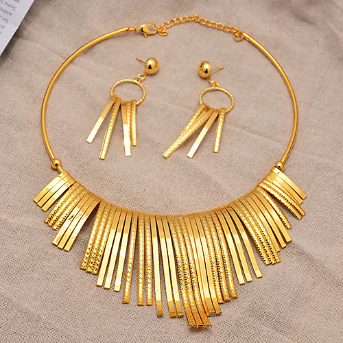 Women's Jewelry Set Classic Tassel Trendy Ethnic Fashion Gold Plated Earrings Jewelry Gold For Christmas Wedding Gift Street Festival 1 set
Women's Jewelry Set Classic Tassel Trendy Ethnic Fashion Gold Plated Earrings Jewelry Gold For Christmas Wedding Gift Street Festival 1 set