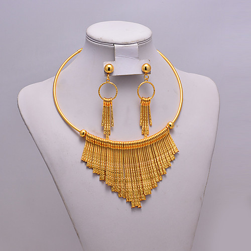 Women's Jewelry Set Classic Tassel Trendy Ethnic Fashion Gold Plated Earrings Jewelry Gold For Christmas Wedding Gift Street Festival 1 set
Women's Jewelry Set Classic Tassel Trendy Ethnic Fashion Gold Plated Earrings Jewelry Gold For Christmas Wedding Gift Street Festival 1 set