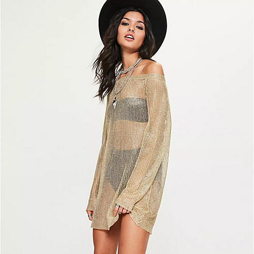 Women's Solid Colored Long Sleeve Pullover Sweater Jumper, Off Shoulder Gold S / M / L
Women's Solid Colored Long Sleeve Pullover Sweater Jumper, Off Shoulder Gold S / M / L