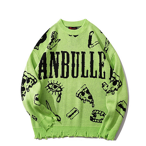 Men's Letter Long Sleeve Pullover Sweater Jumper, Round Neck Green / Black US34 / UK34 / EU42 / US36 / UK36 / EU44 / US38 / UK38 / EU46
Men's Letter Long Sleeve Pullover Sweater Jumper, Round Neck Green / Black US34 / UK34 / EU42 / US36 / UK36 / EU44 / US38 / UK38 / EU46
