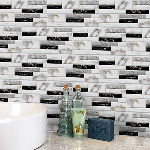 20x10cmx9pcs White and Black Marble Wall Stickers Retro Oil-proof Waterproof Tile Wallpaper For Kitchen Bathroom Ground Wall House Decoration
20x10cmx9pcs White and Black Marble Wall Stickers Retro Oil-proof Waterproof Tile Wallpaper For Kitchen Bathroom Ground Wall House Decoration