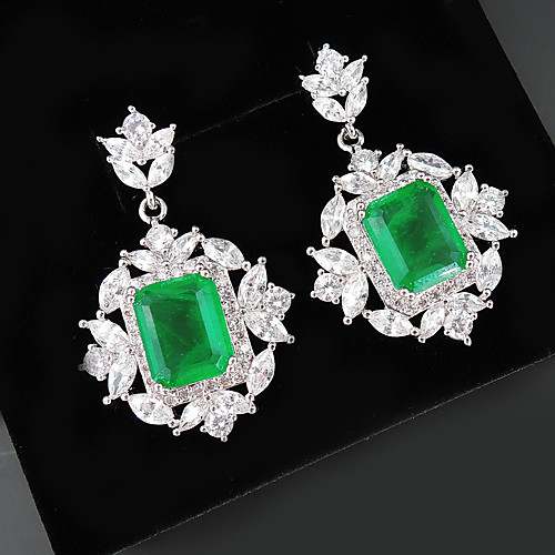 6 carat Synthetic Emerald Earrings Alloy For Women's Emerald cut Antique Luxury Bridal Wedding Party Evening Formal High Quality Pave 2pcs
6 carat Synthetic Emerald Earrings Alloy For Women's Emerald cut Antique Luxury Bridal Wedding Party Evening Formal High Quality Pave 2pcs