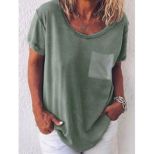 Women's Solid Colored T-shirt Daily Blue / Blushing Pink / Army Green / Light gray
Women's Solid Colored T-shirt Daily Blue / Blushing Pink / Army Green / Light gray