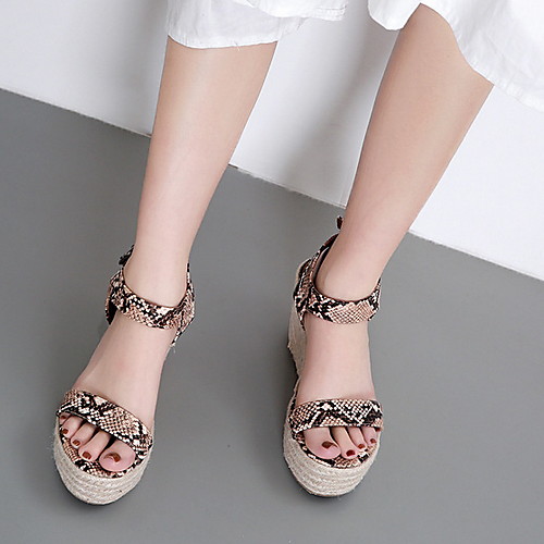 Women's Sandals Wedge Sandals Heel Sandals Summer Wedge Heel Peep Toe Daily PU Almond
Women's Sandals Wedge Sandals Heel Sandals Summer Wedge Heel Peep Toe Daily PU Almond