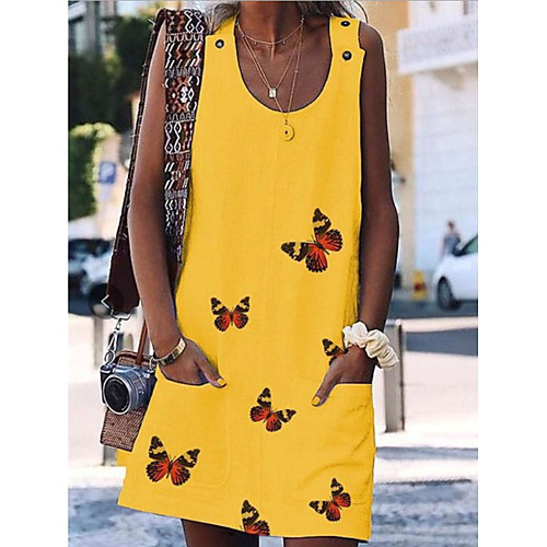Women's Shift Dress - Sleeveless Print Strap Loose White Purple Red Yellow Light Blue S M L XL XXL XXXL XXXXL XXXXXL
Women's Shift Dress - Sleeveless Print Strap Loose White Purple Red Yellow Light Blue S M L XL XXL XXXL XXXXL XXXXXL
