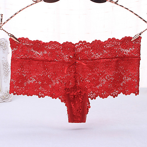 Women's Lace / Basic G-strings & Thongs Panties - Normal Mid Waist Wine Purple Red One-Size
Women's Lace / Basic G-strings & Thongs Panties - Normal Mid Waist Wine Purple Red One-Size