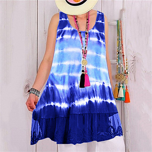 Women's A Line Dress - Sleeveless Print Tie Dye Blue Purple Red Yellow Green Light Blue S M L XL XXL XXXL XXXXL XXXXXL
Women's A Line Dress - Sleeveless Print Tie Dye Blue Purple Red Yellow Green Light Blue S M L XL XXL XXXL XXXXL XXXXXL