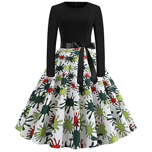 Women's Swing Dress - Long Sleeve Floral Print Patchwork Print Vintage Style Active Party Daily Yellow Green Light Blue S M L XL XXL / Cotton
Women's Swing Dress - Long Sleeve Floral Print Patchwork Print Vintage Style Active Party Daily Yellow Green Light Blue S M L XL XXL / Cotton