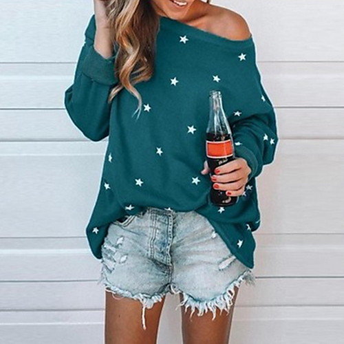 Women's Polka Dot Print T-shirt Daily One Shoulder Black / Red / Green / Gray
Women's Polka Dot Print T-shirt Daily One Shoulder Black / Red / Green / Gray