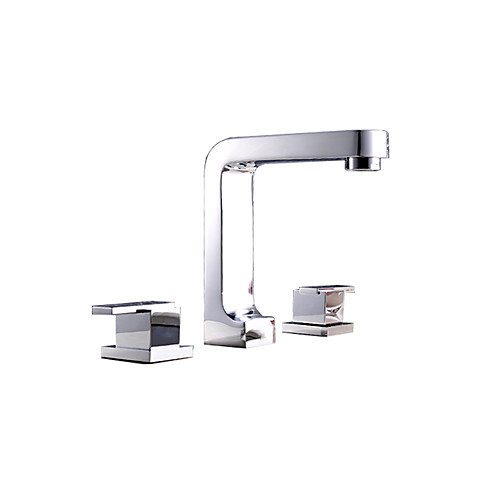 Bathroom Sink Faucet - Widespread Solid Brass Chrome Two Handles Three Holes Bath Taps Deck Mounted Vessel Sink Mixer Tap
Bathroom Sink Faucet - Widespread Solid Brass Chrome Two Handles Three Holes Bath Taps Deck Mounted Vessel Sink Mixer Tap