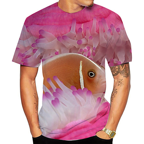 Men's Plus Size Color Block 3D Print T-shirt Basic Daily Going out Round Neck Fuchsia / Short Sleeve / Animal
Men's Plus Size Color Block 3D Print T-shirt Basic Daily Going out Round Neck Fuchsia / Short Sleeve / Animal