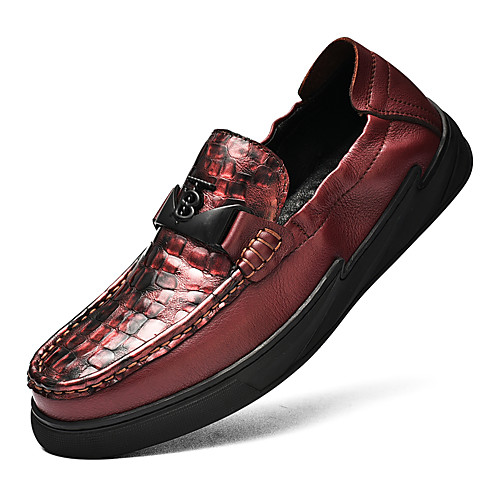 Men's Cowhide Spring & Summer / Fall & Winter Loafers & Slip-Ons Walking Shoes Breathable Burgundy / Black / Gray
Men's Cowhide Spring & Summer / Fall & Winter Loafers & Slip-Ons Walking Shoes Breathable Burgundy / Black / Gray
