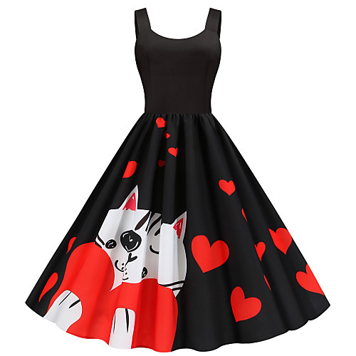 Women's Sheath Dress - Sleeveless Floral Print Print Street chic Daily Going out Black S M L XL XXL
Women's Sheath Dress - Sleeveless Floral Print Print Street chic Daily Going out Black S M L XL XXL