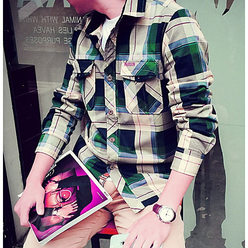 Men's Plaid Shirt Sports Red / Green / Long Sleeve
Men's Plaid Shirt Sports Red / Green / Long Sleeve