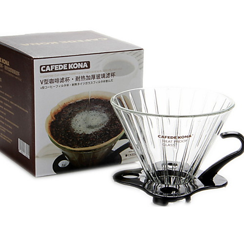 Hand brewed coffee thickened glass filter drip type drip household funnel time filter cup 12x10cm
Hand brewed coffee thickened glass filter drip type drip household funnel time filter cup 12x10cm