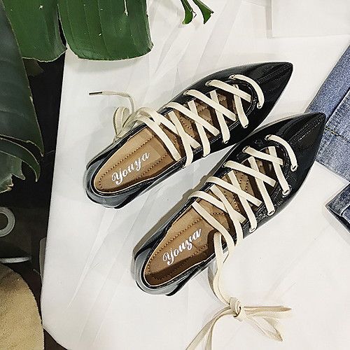 Women's Loafers & Slip-Ons Flat Heel Pointed Toe PU Spring & Summer Black / Beige
Women's Loafers & Slip-Ons Flat Heel Pointed Toe PU Spring & Summer Black / Beige