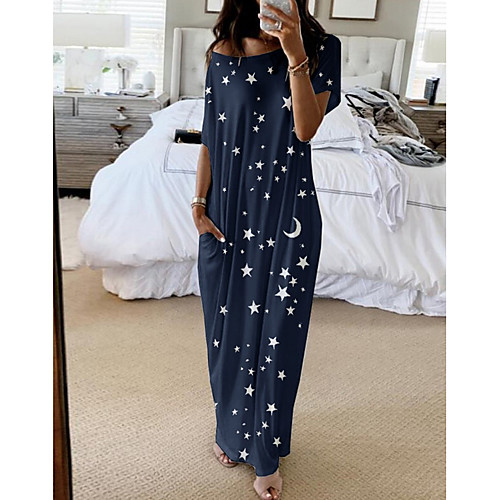 Women's Maxi A Line Dress - Long Sleeve Print Spring Summer Maxi Dress Holiday Home White Blushing Pink Navy Blue Gray S M L XL XXL
Women's Maxi A Line Dress - Long Sleeve Print Spring Summer Maxi Dress Holiday Home White Blushing Pink Navy Blue Gray S M L XL XXL