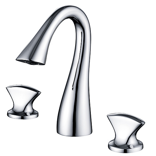 Bathroom Sink Faucet - Modern Chrome Brass Bathroom Faucet Set Dual Handle Washroom Basin Tap for Bath Sink Deck Mounted Widespread
Bathroom Sink Faucet - Modern Chrome Brass Bathroom Faucet Set Dual Handle Washroom Basin Tap for Bath Sink Deck Mounted Widespread