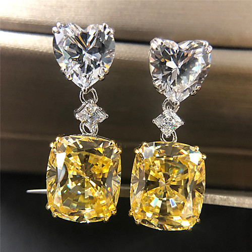 12 carat Synthetic Diamond Earrings Alloy For Women's Cushion cut Luxury Dangling Classic Bridal Wedding Party Evening Formal High Quality Classic 1 Pair
12 carat Synthetic Diamond Earrings Alloy For Women's Cushion cut Luxury Dangling Classic Bridal Wedding Party Evening Formal High Quality Classic 1 Pair