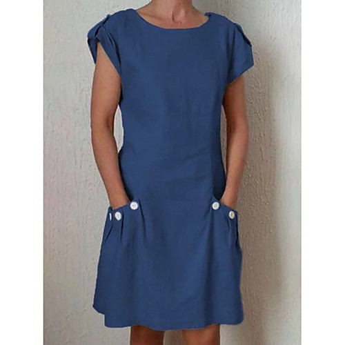 Women's Shift Dress - Short Sleeves Solid Color Summer Elegant Holiday Home Wine Black Blue Orange Green Gray S M L XL XXL XXXL XXXXL XXXXXL
Women's Shift Dress - Short Sleeves Solid Color Summer Elegant Holiday Home Wine Black Blue Orange Green Gray S M L XL XXL XXXL XXXXL XXXXXL