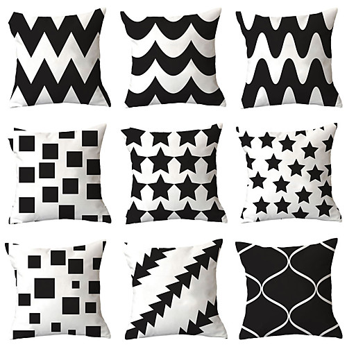 9 pcs Polyester Pillow Cover, Geometric Geometic Simple Classic Square Traditional Classic
9 pcs Polyester Pillow Cover, Geometric Geometic Simple Classic Square Traditional Classic