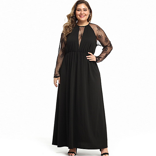 Women's Maxi Sheath Dress - Long Sleeve Solid Color Elegant Loose Black Red XL XXL XXXL XXXXL XXXXXL
Women's Maxi Sheath Dress - Long Sleeve Solid Color Elegant Loose Black Red XL XXL XXXL XXXXL XXXXXL