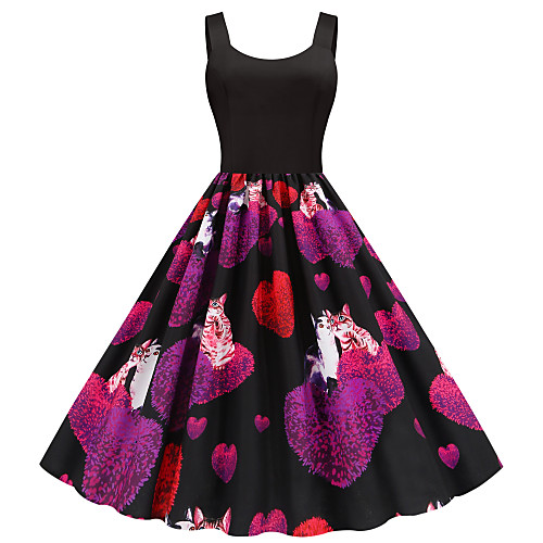 Women's Sheath Dress - Sleeveless Floral Print Print Street chic Daily Going out Black S M L XL XXL
Women's Sheath Dress - Sleeveless Floral Print Print Street chic Daily Going out Black S M L XL XXL