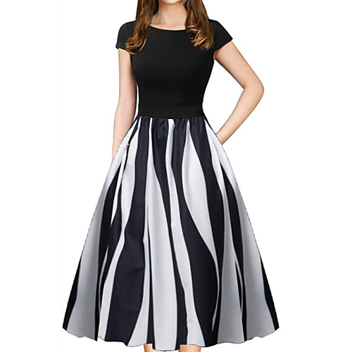 Women's Maxi Sheath Dress - Short Sleeves Striped Summer Elegant Slim 2020 Black M L XL XXL XXXL
Women's Maxi Sheath Dress - Short Sleeves Striped Summer Elegant Slim 2020 Black M L XL XXL XXXL
