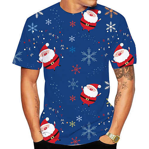 Men's Plus Size Polka Dot 3D Santa Claus Print T-shirt Basic Daily Going out Round Neck Royal Blue / Short Sleeve / Letter
Men's Plus Size Polka Dot 3D Santa Claus Print T-shirt Basic Daily Going out Round Neck Royal Blue / Short Sleeve / Letter