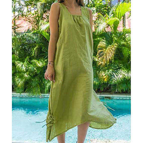 Women's Plus Size Asymmetrical Shift Dress - Sleeveless Solid Color Ruched Spring & Summer Square Neck Basic Holiday Red Yellow Royal Blue Light Green S M XL XXL XXXL XXXXL XXXXXL XXXXXXL
Women's Plus Size Asymmetrical Shift Dress - Sleeveless Solid Color Ruched Spring & Summer Square Neck Basic Holiday Red Yellow Royal Blue Light Green S M XL XXL XXXL XXXXL XXXXXL XXXXXXL