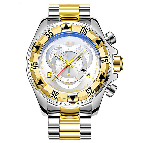 Men's Sport Watch Japanese Quartz Stainless Steel 30 m Water Resistant / Waterproof Calendar / date / day Noctilucent Analog Casual Cool - BlackGloden GoldenSilver Gold One Year Battery Life
Men's Sport Watch Japanese Quartz Stainless Steel 30 m Water Resistant / Waterproof Calendar / date / day Noctilucent Analog Casual Cool - BlackGloden GoldenSilver Gold One Year Battery Life