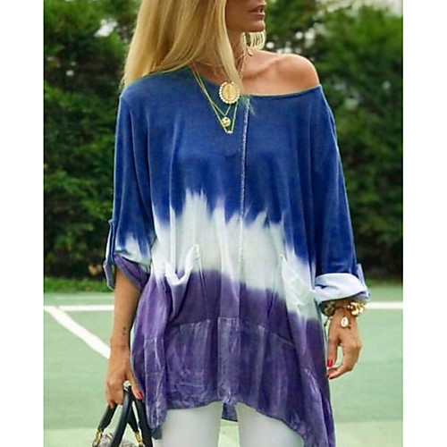 Women's Color Block Tie Dye Oversize T-shirt Daily Wine / Blue / Purple / Green
Women's Color Block Tie Dye Oversize T-shirt Daily Wine / Blue / Purple / Green