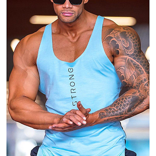 Men's Letter Tank Top - Cotton Sports White / Blue / Yellow / Gray / Sleeveless
Men's Letter Tank Top - Cotton Sports White / Blue / Yellow / Gray / Sleeveless