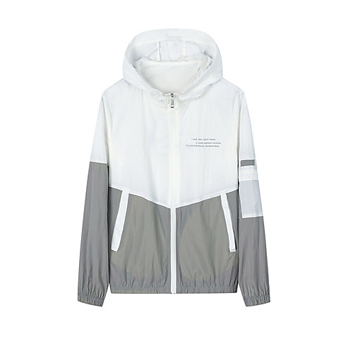 Men's Daily / Sports Basic Spring & Fall / Spring & Summer Regular Jacket, Color Block / Letter Hooded Long Sleeve Nylon Patchwork Blue / White / Gray
Men's Daily / Sports Basic Spring & Fall / Spring & Summer Regular Jacket, Color Block / Letter Hooded Long Sleeve Nylon Patchwork Blue / White / Gray