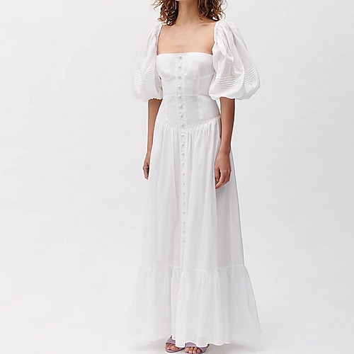 A-Line Elegant Vintage Holiday Prom Dress Scoop Neck Half Sleeve Floor Length Cotton with Pleats 2020 / Puff / Balloon Sleeve
A-Line Elegant Vintage Holiday Prom Dress Scoop Neck Half Sleeve Floor Length Cotton with Pleats 2020 / Puff / Balloon Sleeve