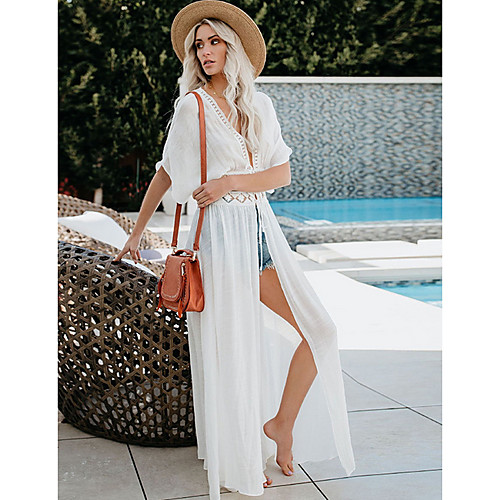 Women's Maxi Swing Dress - Half Sleeve Animal Sequins Tassel Fringe Deep V Wine White Black One-Size
Women's Maxi Swing Dress - Half Sleeve Animal Sequins Tassel Fringe Deep V Wine White Black One-Size