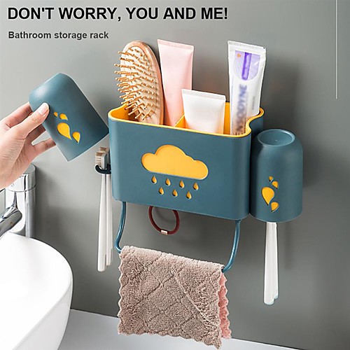 Bathroom Toothbrush Storage Shelf Toothpaste Toothbrush Holder Wall Hanging Tooth Mug Rack Toothbrush Cup Wall Moun Color random
Bathroom Toothbrush Storage Shelf Toothpaste Toothbrush Holder Wall Hanging Tooth Mug Rack Toothbrush Cup Wall Moun Color random