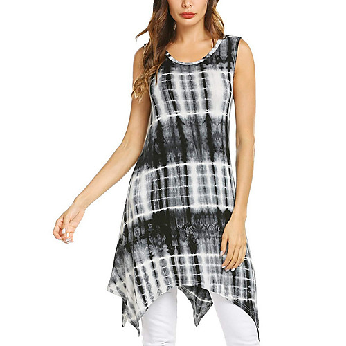 Women's Geometric Cut Out Print Asymmetric T-shirt Daily Black / Green / Gray / Light Blue
Women's Geometric Cut Out Print Asymmetric T-shirt Daily Black / Green / Gray / Light Blue