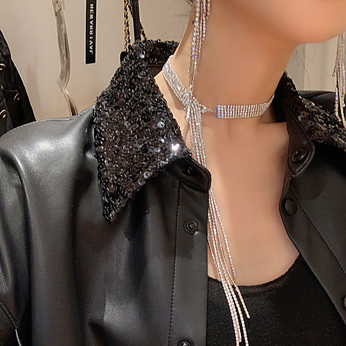 Women's Choker Necklace Necklace Tassel European Chrome Imitation Diamond Silver 2824 cm Necklace Jewelry 1pc For Wedding Party Evening Formal Street Festival
Women's Choker Necklace Necklace Tassel European Chrome Imitation Diamond Silver 2824 cm Necklace Jewelry 1pc For Wedding Party Evening Formal Street Festival