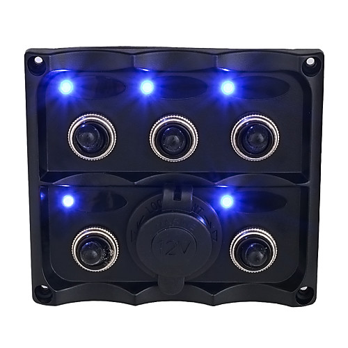 15A Car Cigarette Lighter / 5 Sets of Toggle Switches 12V Cigarette Lighter Holder Group Full Board / IP66 / with 15A Fuse / Black / Environmental Protection Material
15A Car Cigarette Lighter / 5 Sets of Toggle Switches 12V Cigarette Lighter Holder Group Full Board / IP66 / with 15A Fuse / Black / Environmental Protection Material