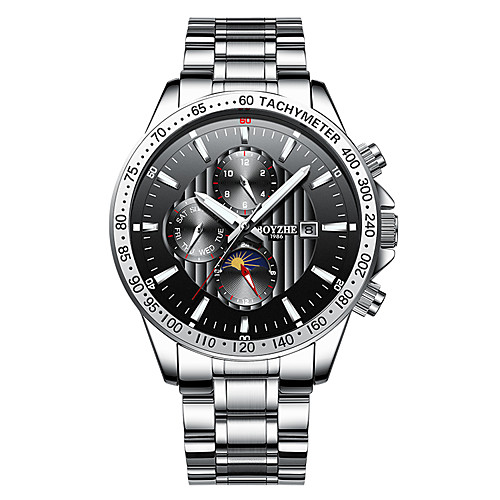 Men's Sport Watch Automatic self-winding Modern Style Sporty Stainless Steel Rubber Black / Silver 30 m Water Resistant / Waterproof Calendar / date / day Shock Resistant Analog Casual Outdoor -
Men's Sport Watch Automatic self-winding Modern Style Sporty Stainless Steel Rubber Black / Silver 30 m Water Resistant / Waterproof Calendar / date / day Shock Resistant Analog Casual Outdoor -